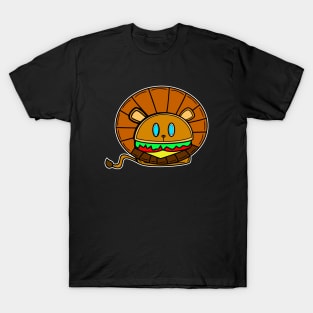 Cute Kawaii Baby Lion Cheeseburger T-Shirt